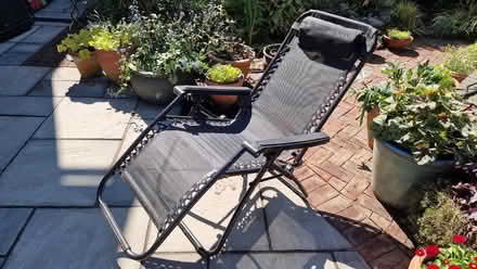 Photo of free 2 Black recliner garden chairs (Gatley SK8) #1
