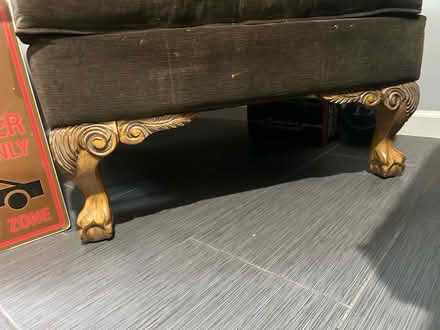 Photo of free Velvet armchair with carved feet (Mount rainier) #2