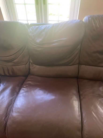 Photo of free Nattuzi brown leather electric recliner in working order (Moss Side PR26) #4