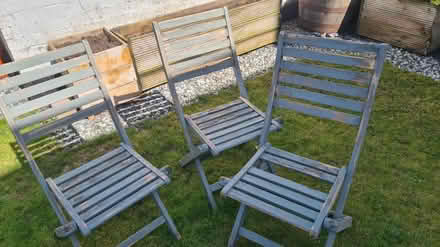 Photo of free Three old foldable garden chairs (Scotstoun G14) #4