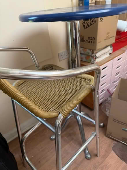 Photo of free Tall table with 1 wicker chair (GU47 9DF) #4