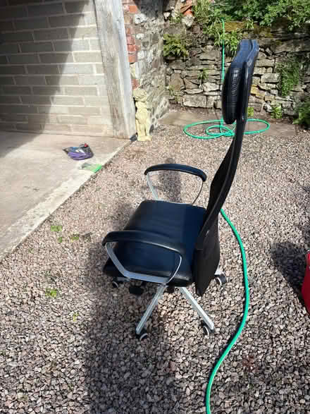 Photo of free Adjustable black leather office chair (Wentnor SY9) #4