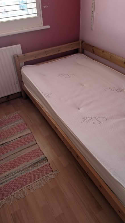 Photo of free 3ft single bed with mattress (South Abingdon Oxfordshire) #3