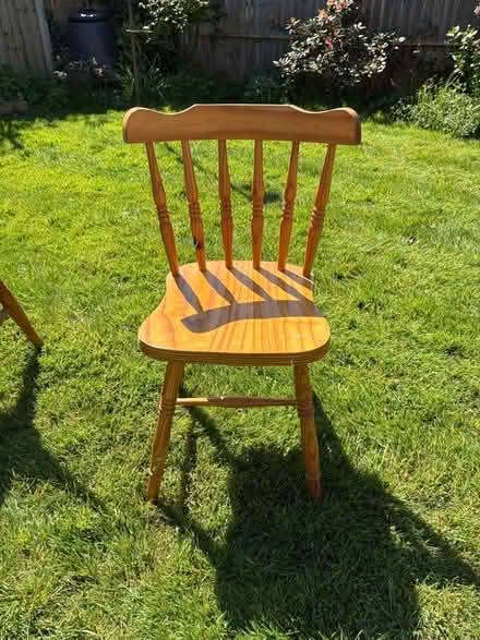 Photo of free 3 Wooden Dining Chairs (Oswestry SY11) #2