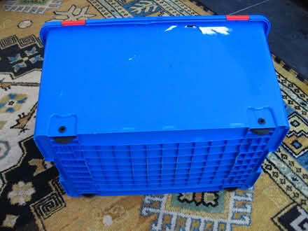 Photo of free Large Blue Lidded Plastic Box on Wheels for Toys Storage etc (Coppull PR7) #2