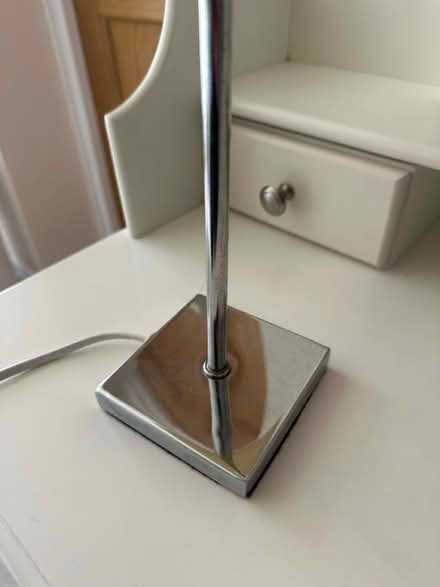 Photo of free Small Cream table lamp with chrome (Ingatestone CM4) #2