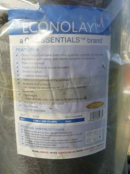 Photo of free 2 x rolls Econolay grey foam underlay 1.2mx12mx6mm Damaged (Kempsey WR5) #2