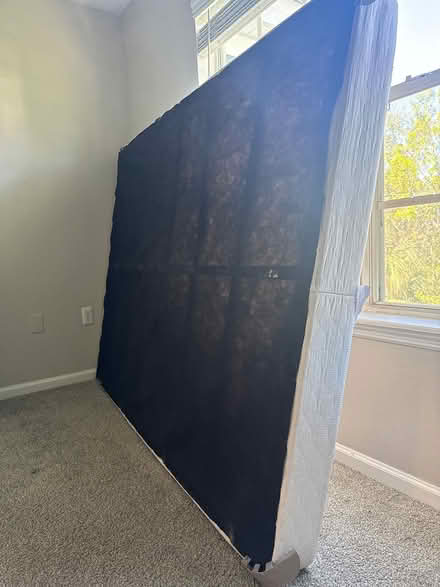 Photo of free Queen bed frame w box spring broken (Town & Country) #2