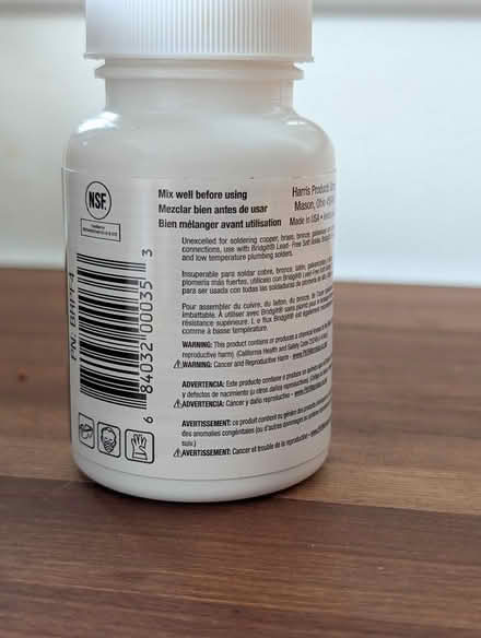 Photo of free Plumbing flux (Vanier) #2