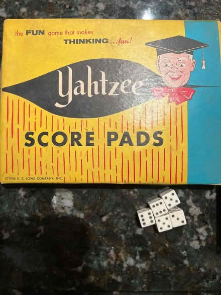 Photo of free Yahtzee - 1956 (Broomall 19008) #2