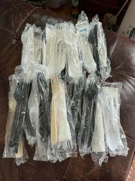 Photo of free unopened plastic utensils (Davis Sq) #2