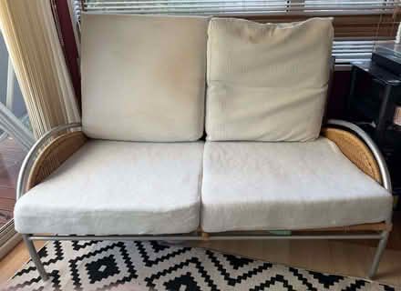 Photo of free Two Seater Cane/metal Sofa (Kingsthorpe NN2) #1