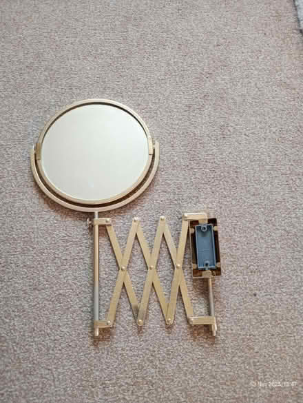 Photo of free Brass extending magnifying mirror (SS0 Westcliff) #1