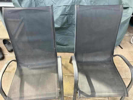 Photo of free 2 x Metal Textilene Grey Garden Chairs (Basildon SS14) #2
