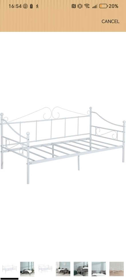 Photo of free White metal day bed (Whittlesey) #1