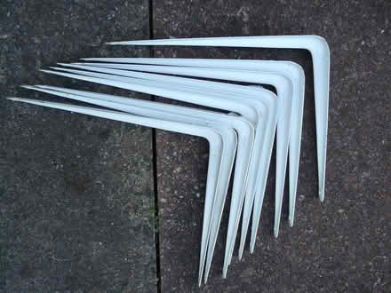 Photo of free 9 x white coated metal brackets 203mm x 254mm (Kempsey WR5) #1