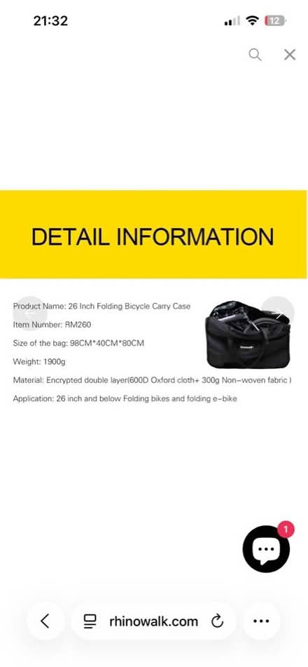 Photo of free Folding-Bike Bag (Abraham Heights LA1) #3