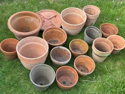 Photo of free Selection of large pottery plant pots (Hassocks BN6) #1