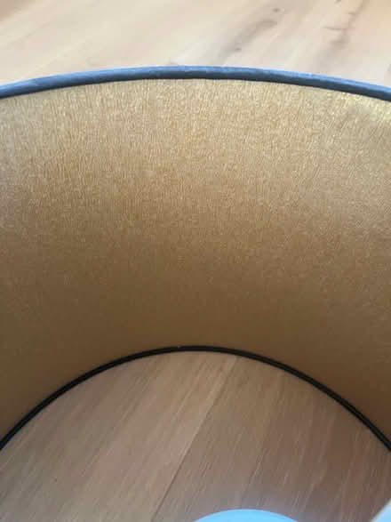Photo of free Medium lampshade, black and gold (Ingatestone) #3