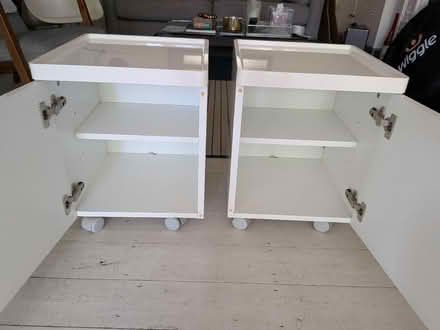 Photo of free Pair of white bedside tables (Ladywell SE4) #2