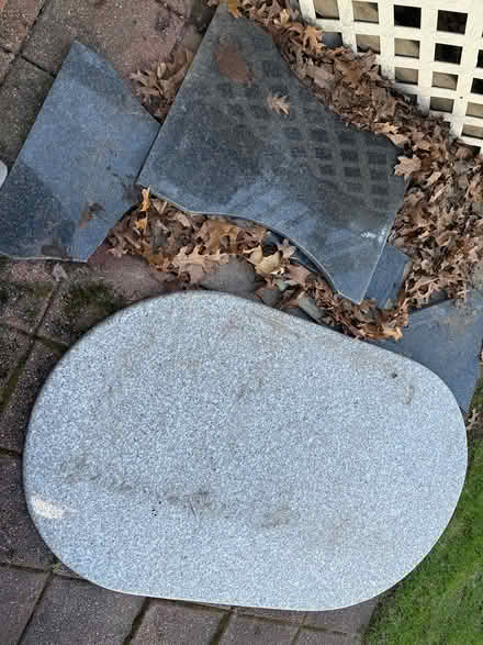 Photo of free Granite table (broken) (Hildreth Street) #2