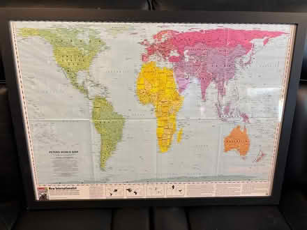Photo of free Print of world map inc frame ((KA25)) #1