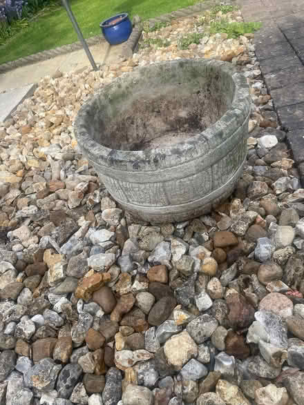 Photo of free Stone garden plant pot (Wigston Leicester LE18 4UL) #2