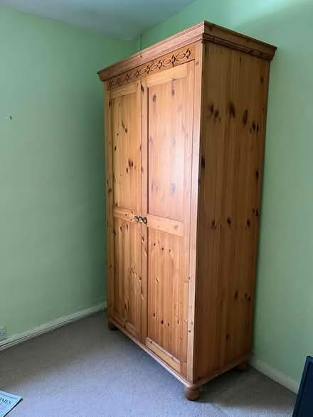 Photo of free Double wardrobe - pine (Belper DE56) #2