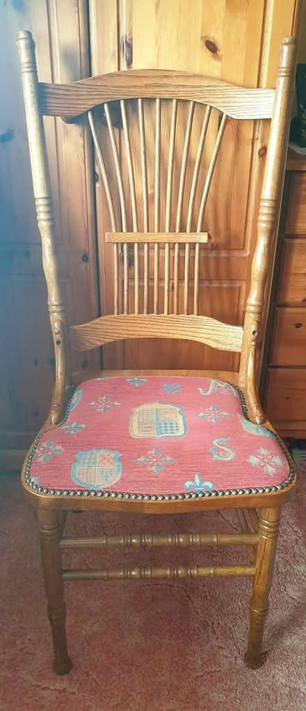 Photo of free 2 Wooden Cushioned Dining Chairs (Woodside WD25) #2