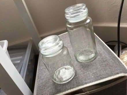 Photo of free Clear glass airtight jars two sizes. Not kilner jars (Southport PR9) #1