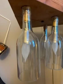 Photo of free reclaimed wine bottle chandelier (Lowell and highland) #2