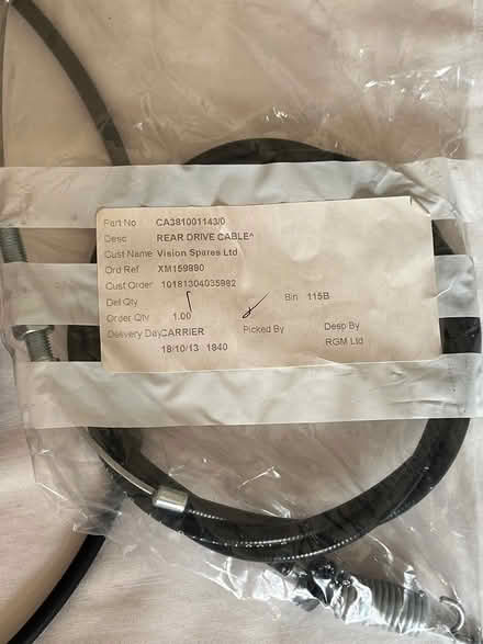 Photo of free Lawn Mower brake/rear drive cables (Shirley, Croydon) #2