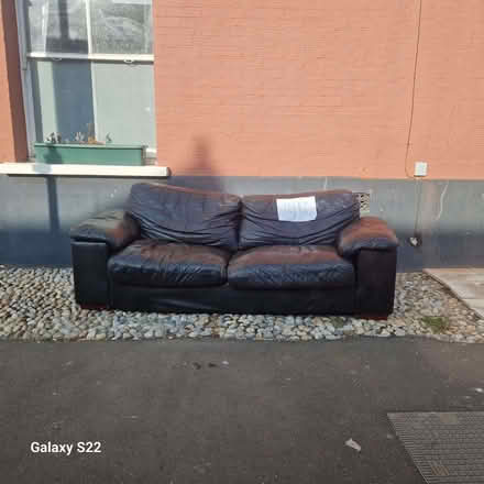 Photo of free black sofa 3 seater used (Fulham Palace Rd SW6) #1