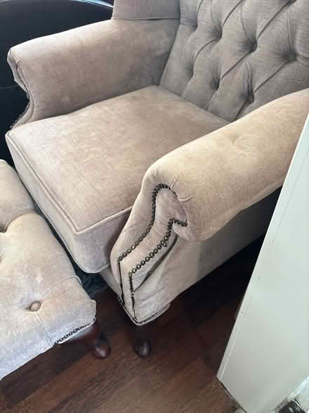 Photo of free Queen Anne Chair and footstool (Mosspark, Glasgow, G52) #2