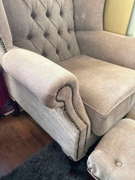 Photo of free Queen Anne Chair and footstool (Mosspark, Glasgow, G52) #3