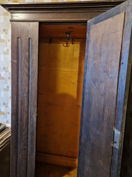 Photo of free Single Door Dark Wooden Wardrobe (Gidea Park RM2) #1