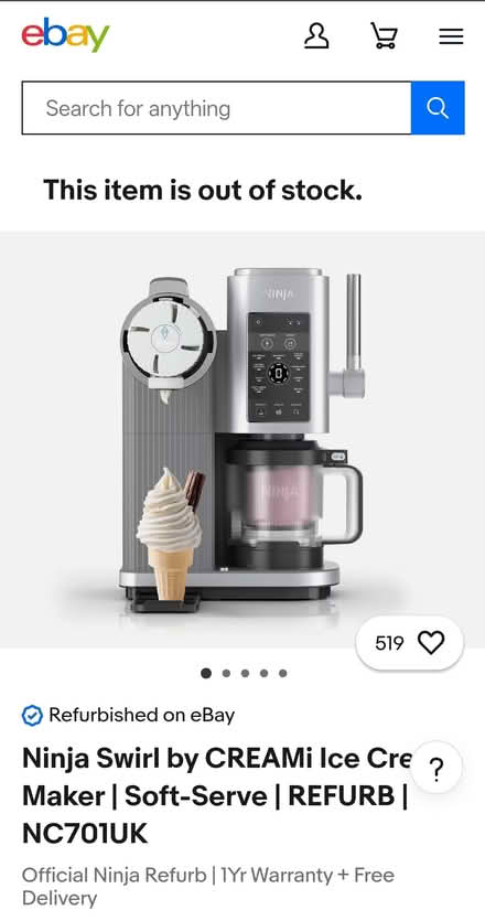 Photo of Ninja ice cream maker (Manchester rusholme M14) #1