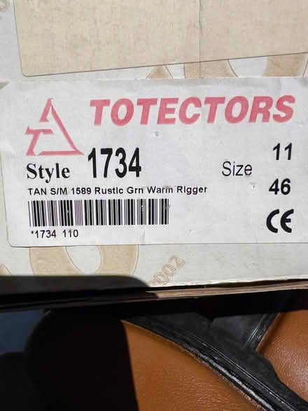 Photo of free Totector rigger boots, size 11 (Enfield N21) #2