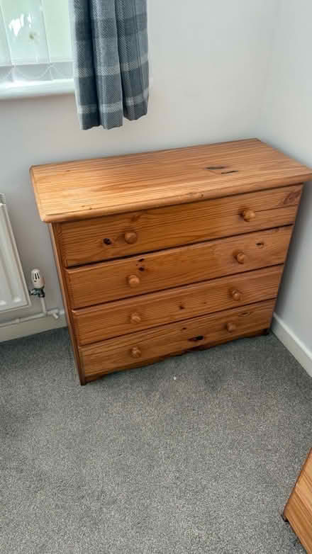 Photo of free Chest of drawers and bedside table (Sale M33) #1