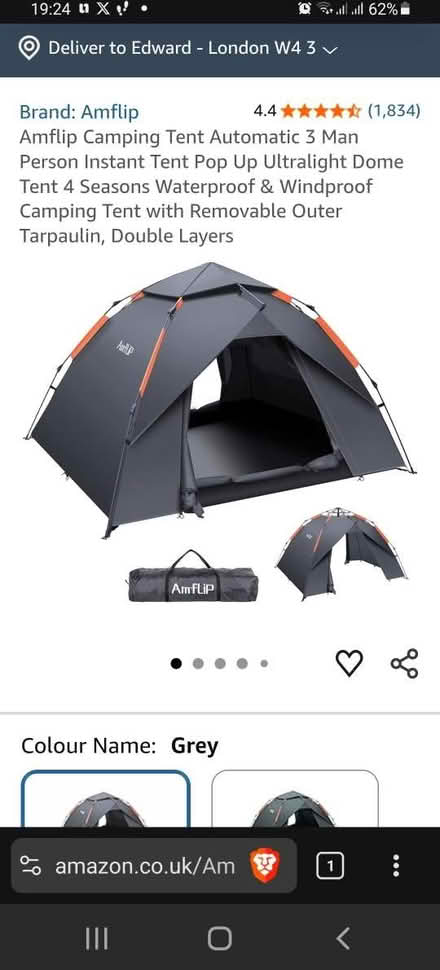 Photo of Small tent 2,3 people max (Chiswick W4) #1