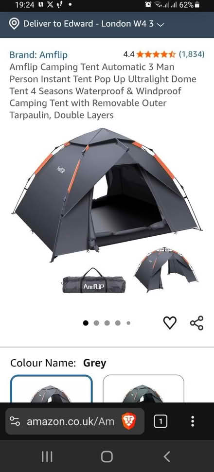 Photo of Small tent 2,3 people max (W4) #1