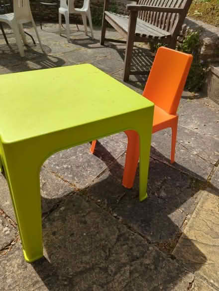 Photo of free plastic children's table and chair (Nailsworth GL6) #1