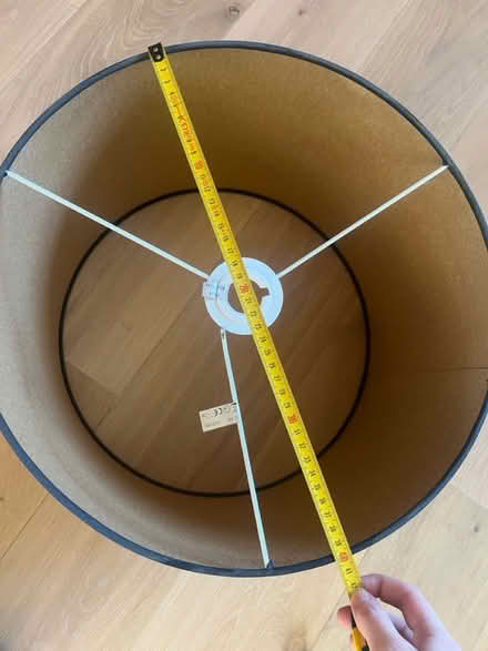 Photo of free Medium lampshade, black and gold (Ingatestone) #4