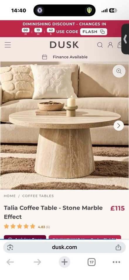 Photo of free Coffee Table - Stone Marble Effect (Covent garden) #1