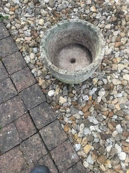 Photo of free Stone garden plant pot (Wigston Leicester LE18 4UL) #3