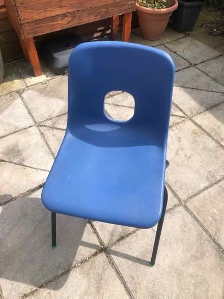 Photo of free 6 blue plastic chairs (Hala LA1) #1