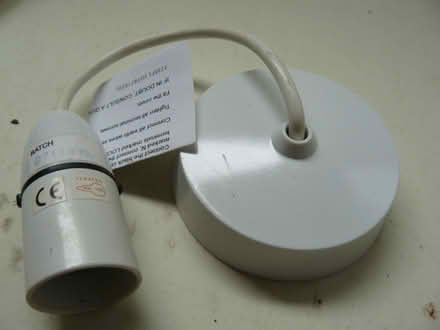 Photo of free Unused electrical pendant ceiling rose. White plastic. BC22 (Kempsey WR5) #1
