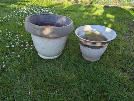 Photo of free Round plants pots, white (Ashton Vale BS3) #1
