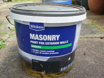 Photo of free 5 Litres black smooth masonry paint (Kempsey WR5) #1