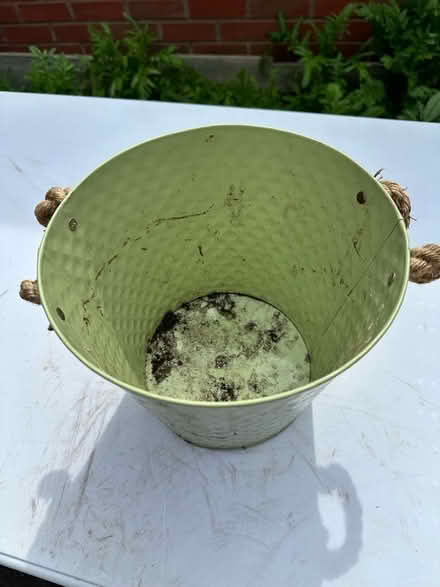 Photo of free Metal green plant pot (Blaby LE8) #3
